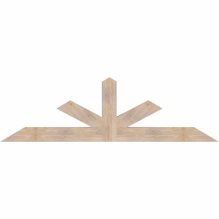 Ekena Millwork Saratoga Smooth Timber Gable Bracket, Douglas Fir, 84"W x 24"H x 5 1/2"D x 5 1/2"F, 7/12 Pitch GBW084X24X0606SAR00SDF